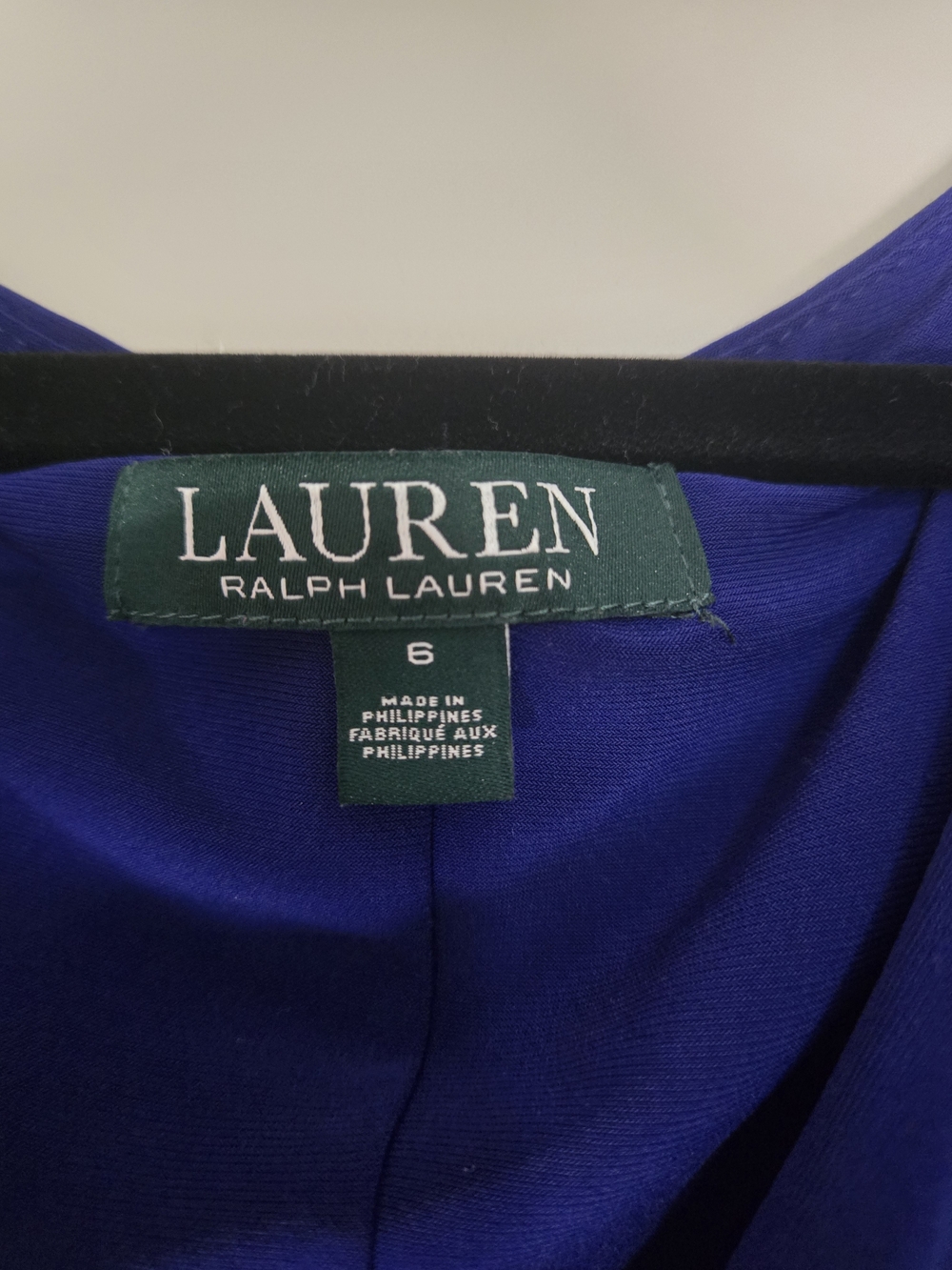Ralph Lauren Cobalt Blue Draped Cowl Neck Midi Dress - Picture 4 of 5